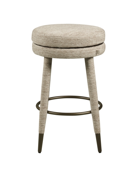Tabouret de Comptoir Pivotant Rond Naturel TENASHAR