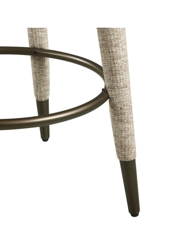 Tabouret de Comptoir Pivotant Rond Naturel TENASHAR