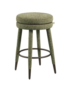 Tabouret de Comptoir Pivotant Rond Vert TENASHAR