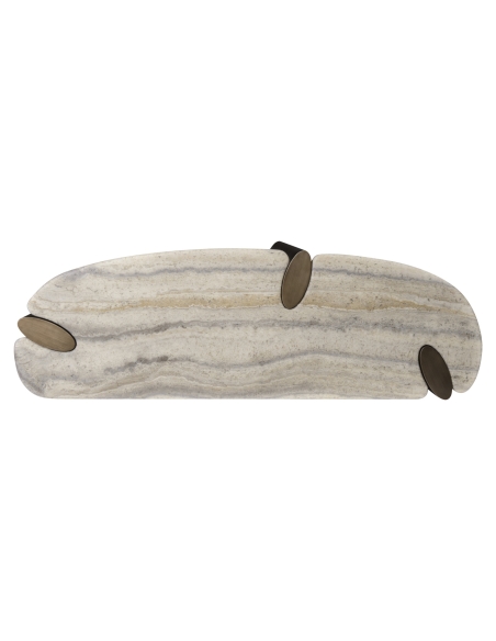 Consola Plateau Travertino Base Bronze ARCADIA