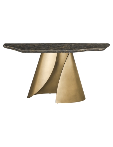 Natural Marble Console Gold Base GOLDMAN