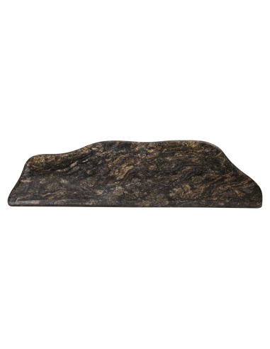 Consola de mármol natural con base dorada GOLDMAN