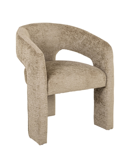 Chaise de salle à manger tonneau beige BELLE | Loft