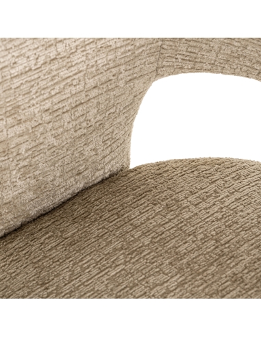 BELLE beige barrel dining chair | Loft