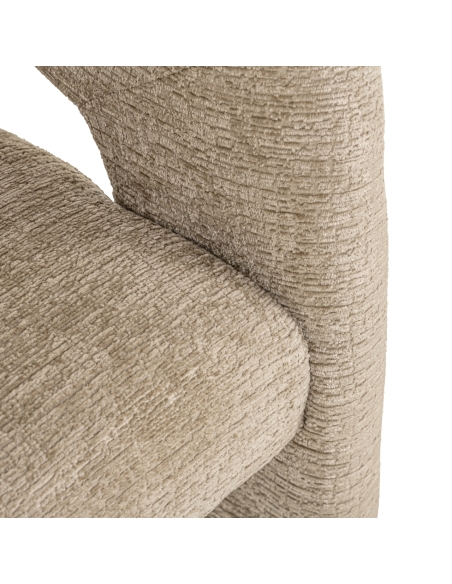 BELLE beige barrel dining chair | Loft