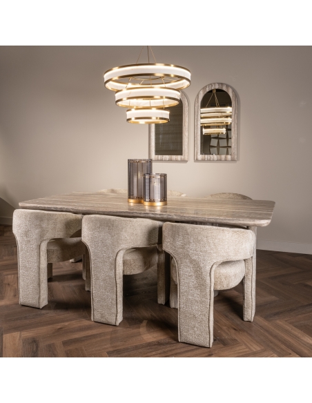 Chaise de salle à manger tonneau beige BELLE | Loft