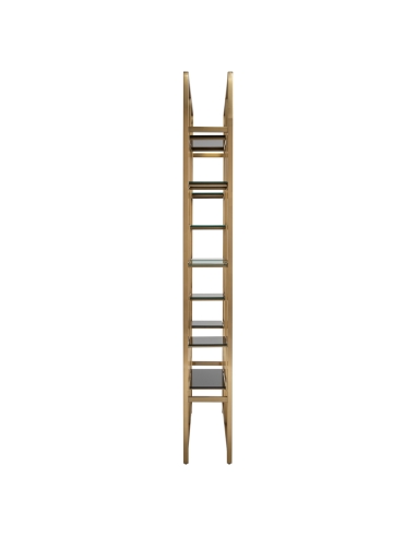 Étagère vitrine asymétrique dorée MAGNUS | Loft