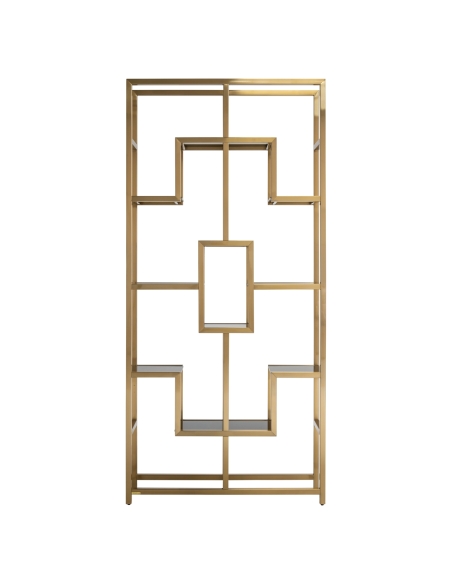 Asymmetrische gouden vitrinekast MAGNUS | Loft