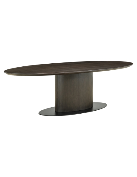 Table à manger ovale placage chêne 210 GORDON | Loft