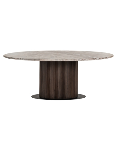 Table à manger ovale marbre beige 200 RASHFORD | Loft