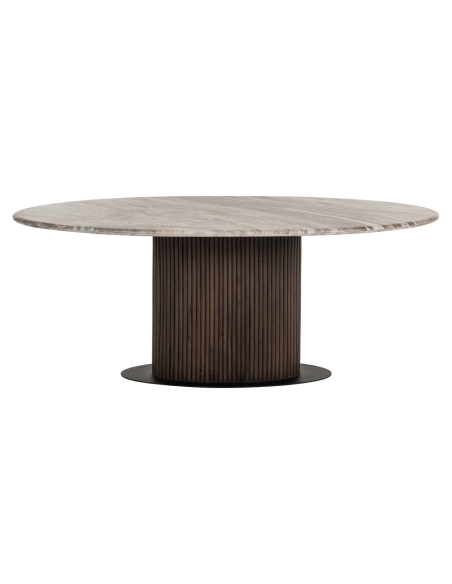 Oval beige marble dining table 200 RASHFORD | Loft