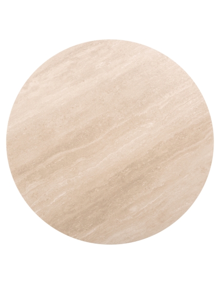 Table bistro ronde effet travertine 75 RITZ | Loft
