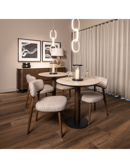 Runder Bistrotisch in Travertin-Optik 75 RITZ | Loft