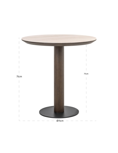 Mesa de bistrô redonda efeito travertino 75 RITZ | Loft