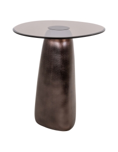 Tavolino in vetro fumé bronzo HAYDEN | Loft