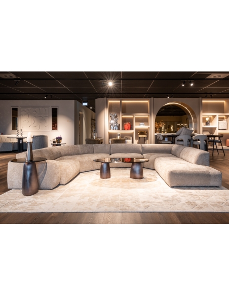 Table d'appoint verre fumé bronze HAYDEN | Loft