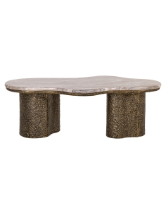 Mesa de centro em mármore e latão envelhecido ABANDOS | Loft 2