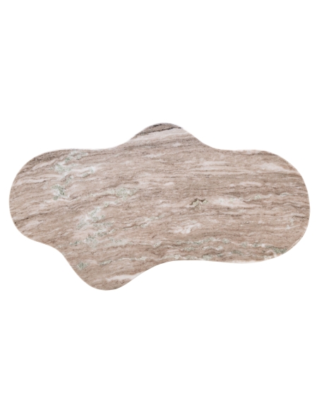 Table basse marbre laiton vieilli ABANDOS | Loft