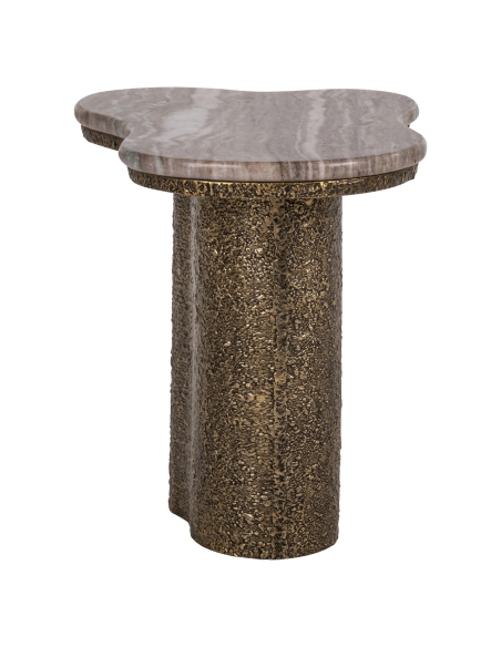Mesa de apoio mármore latão envelhecido ABANDOS | Loft