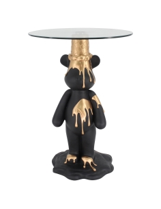 Table d'appoint ourson doré ICE BEAR | Loft Attitude