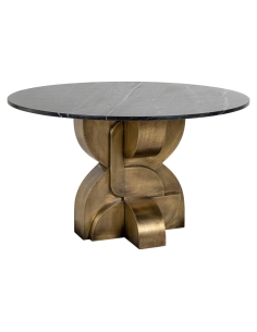 Mesa de jantar mármore preto latão 130 MADDOX | Loft