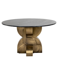 Table à manger marbre noir laiton 130 MADDOX | Loft 2
