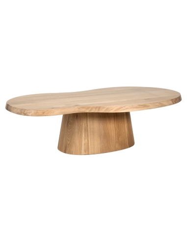 Table basse chêne naturel forme organique RIVA