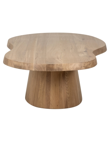 Table basse chêne naturel forme organique RIVA