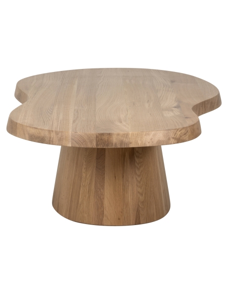 Table basse chêne naturel forme organique RIVA