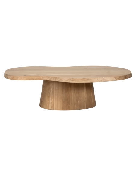 Table basse chêne naturel forme organique RIVA