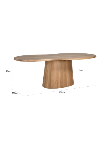 Table à manger chêne naturel 230 RIVA | Loft