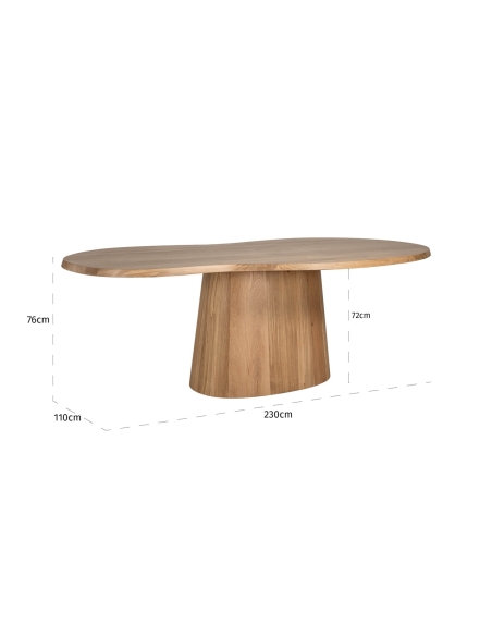 Mesa de jantar carvalho natural 230 RIVA | Loft