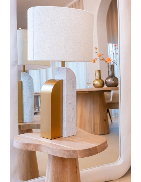 Organic natural oak side table RIVA | Loft