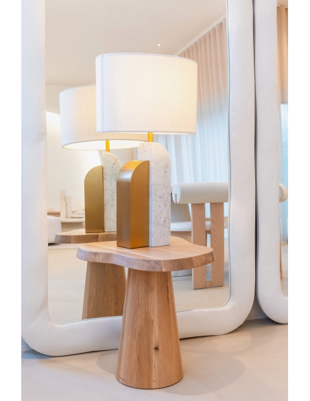 Organic natural oak side table RIVA | Loft