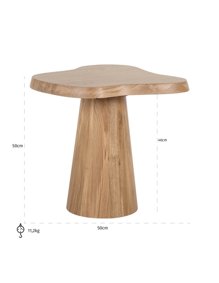 Table d'appoint chêne naturel organique RIVA | Loft