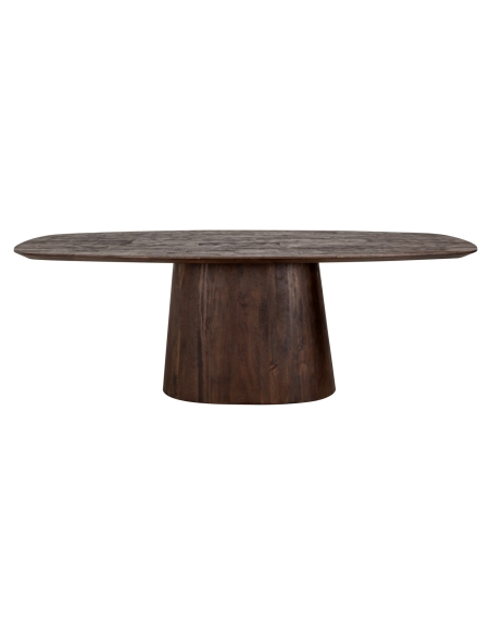 Tavolo da pranzo ovale in mango marrone 230 ALIX | Loft