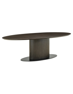 Table à manger ovale placage chêne 240 GORDON | Loft