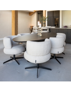Oval dining table oak veneer 240 GORDON | Loft 2