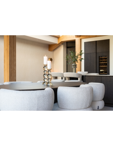 Table à manger ovale placage chêne 240 GORDON | Loft