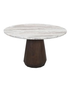 Table à manger ronde marbre beige 130 OBEROY | Loft