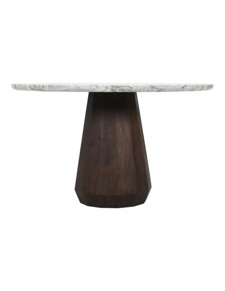 Table à manger ronde marbre beige 130 OBEROY | Loft