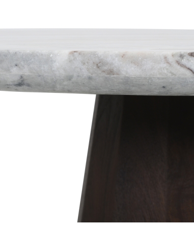 Table à manger ronde marbre beige 130 OBEROY | Loft
