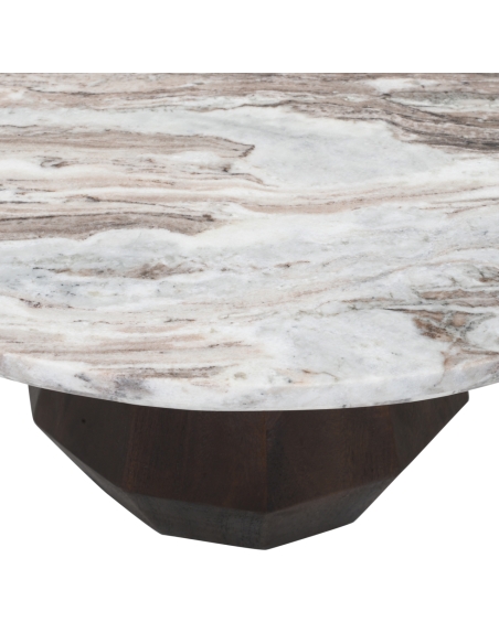 Table basse ronde en marbre beige OBEROY | Loft