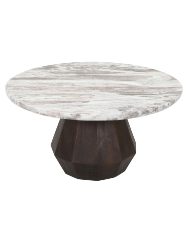 Table basse ronde en marbre beige OBEROY | Loft