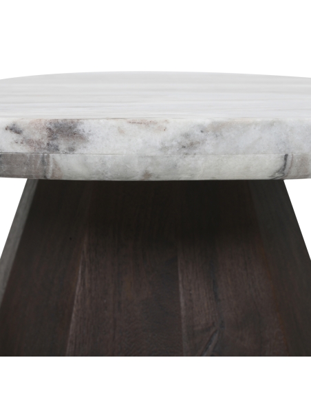 Round beige marble coffee table OBEROY | Loft