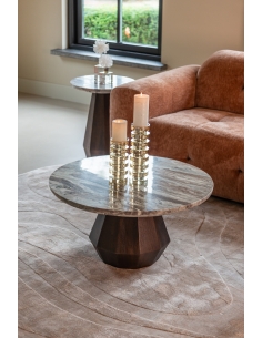 Round beige marble coffee table OBEROY | Loft 2