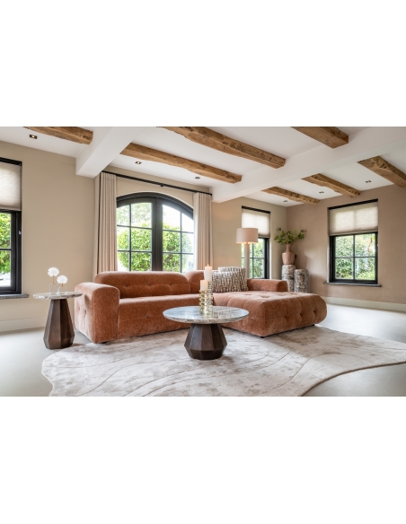 Table basse ronde en marbre beige OBEROY | Loft