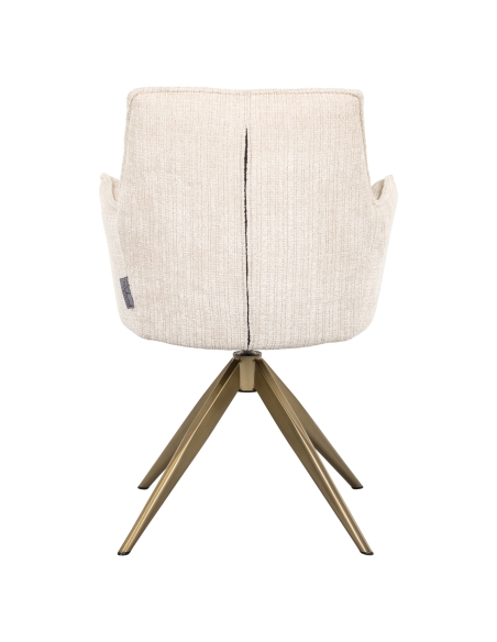 Swivel chair with armrests beige DAKOTA | Loft