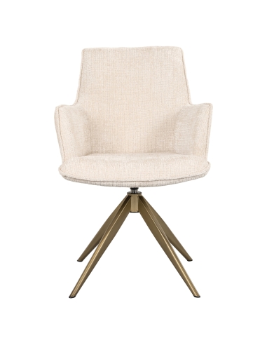 Chaise pivotante avec accoudoirs beige DAKOTA | Loft