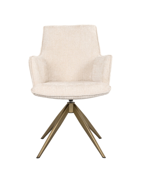 Chaise pivotante avec accoudoirs beige DAKOTA | Loft